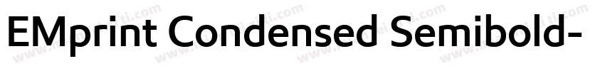 EMprint Condensed Semibold字体转换